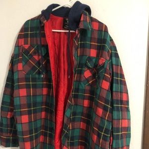 Plaid hoodie jacket